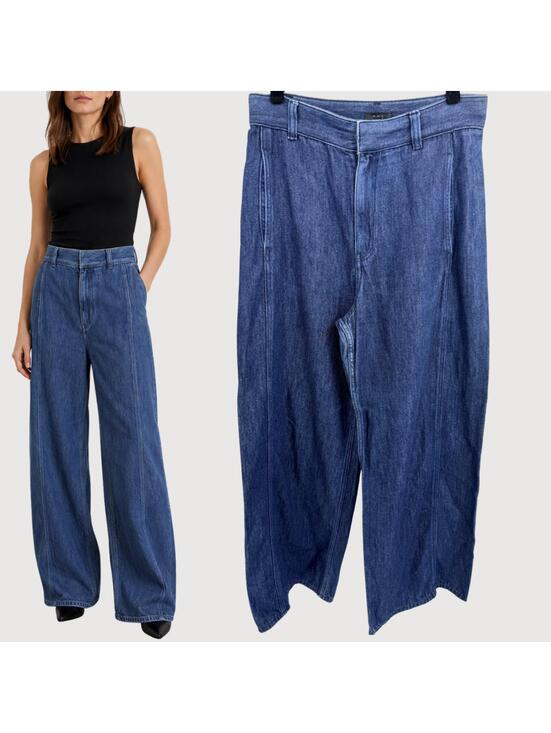 COS Pants - COS Chambray Wide Leg Trouser Jeans Lyocell Denim Size 8